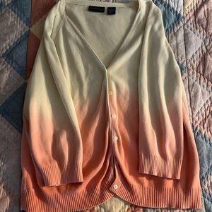 Relativity Cream and Orange Ombre Cardigan